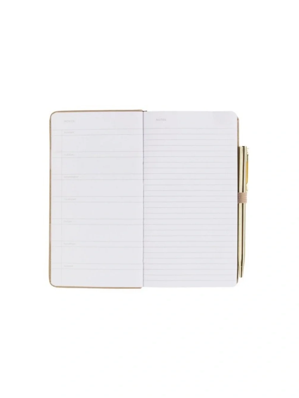 FRINGE STUDIO NWT Faux Leather Weekly Planner & Pen Set 3.63